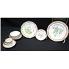 Image 1 : Royal Copenhagen Flora Danica  7-Pc Set: Dinner, Salad, Bread-and-Butter Plates, Soup Cup, Teacup & 