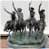 Image 1 : Large Frederic Remington Bronze Sculpture "Coming Through the Rye" 30"W x 20"D x 28"H