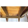 Image 8 : Pair of Koa Wood Swivel Bar-Height Chairs, 42" Back Ht., 21"W