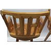 Image 13 : Pair of Koa Wood Swivel Bar-Height Chairs, 42" Back Ht., 21"W