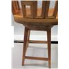 Image 15 : Pair of Koa Wood Swivel Bar-Height Chairs, 42" Back Ht., 21"W