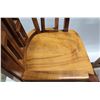 Image 19 : Pair of Koa Wood Swivel Bar-Height Chairs, 42" Back Ht., 21"W