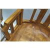Image 27 : Pair of Koa Wood Swivel Bar-Height Chairs, 42" Back Ht., 21"W