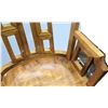 Image 28 : Pair of Koa Wood Swivel Bar-Height Chairs, 42" Back Ht., 21"W