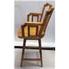 Image 29 : Pair of Koa Wood Swivel Bar-Height Chairs, 42" Back Ht., 21"W
