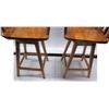 Image 3 : Pair of Koa Wood Swivel Bar-Height Chairs, 42" Back Ht., 21"W
