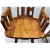 Image 5 : Pair of Koa Wood Swivel Bar-Height Chairs, 42" Back Ht., 21"W