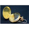 Image 1 : 18K Gold Pocket Watch w/ Marking 'Remontoir Ancre Ligne Droite 17 Rubis'