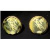 Image 1 : Pair of Cuff Links, Woman and Cherub in Relief