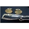 Image 1 : Chain Bracelet and Cuff Links, Engraved 'Jim'