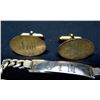 Image 2 : Chain Bracelet and Cuff Links, Engraved 'Jim'