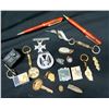 Image 1 : Misc. Pens, Pendants, Keychains, Sterling Silver Plane & Memorabilia
