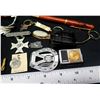 Image 25 : Misc. Pens, Pendants, Keychains, Sterling Silver Plane & Memorabilia
