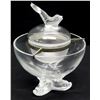 Image 2 : Lalique Igor Crystal Caviar Bowl, 8" Dia, 10"H