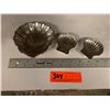 Image 2 : 3 Clam Shells: Lrg Shell Bears the Markings "Gorham Sterling 445" & Smaller One Bears the Marking "S