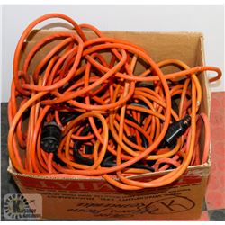 BOX OF ASSORTED CORDS