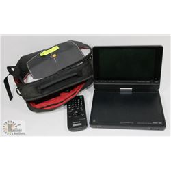 SONY PORTABLE DVD/CD PLAYER WITH CASE AND MANUAL.