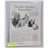 Image 1 : ORIGINAL 1929 KOTEX  AD FRAMED