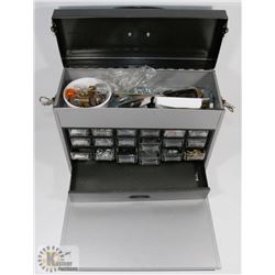 SMALL METAL BOX FOR NUTS/BOLTS AND MORE.