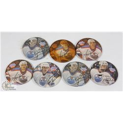 VINTAGE OILERS PINS WITH SIGNATURES