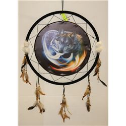 NEW WOLF LARGE DREAMCATCHER 24" WIDE