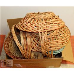 BOX OF EASTER WICKER BASKETS
