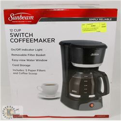 SUNBEAM 12 CUP SWITCH COFFEEMAKER-BLACK