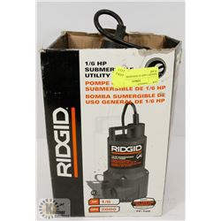 RIDGID 1/6HP SUBMERSIBLE UTILITY PUMP