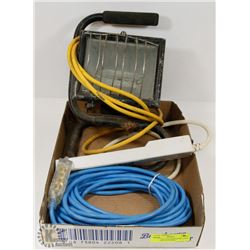 ESTATE FLAT OF EXTENSION CORD, WORKLIGHT & POWER-
