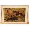 Image 1 : LARGE MATTED AND FRAMED TURKEY PRINT