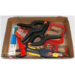 FLAT OF C-CLAMPS, CLAMPS & MORE