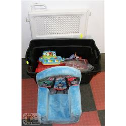 LOT OF ASSORTED KIDS ITEMS INCLUDING BABYGATE