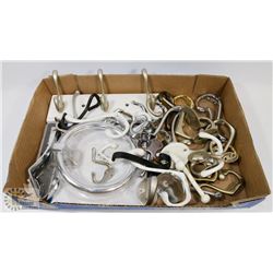 FLAT OF ASSORTED DECORATIVE HOOKS