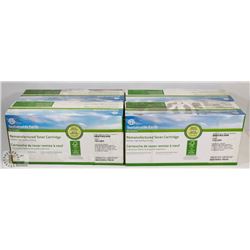 LOT OF 4 REMANUFACTURED TONER CARTRIDGES MODEL