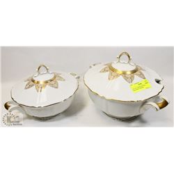 LOT OF 2 DISHES OVER 80 YEARS OLD, SMALL REPAIR