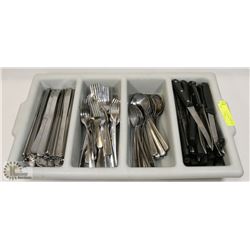 TRAY OF COMMERCIAL SILVERWARE