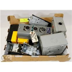 FLAT OF ASSORTED ELECTRICAL BOXES
