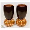 Image 1 : PAIR OF PARTYLITE GIRAFFE CANDLE PILLARS