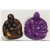 Image 1 : SET OF 2 BUDDHA 1 PURPLE &