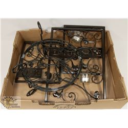 SET OF 3 BUTTERFLY WROUGHT IRON PLANT STANDS