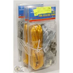 SET OF 3 20 FT. CEILING FAN SWAG KITS