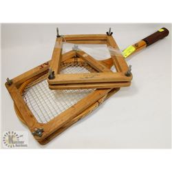 VINTAGE CAMPBELL "77" TENNIS RACQUET & 2 CASES