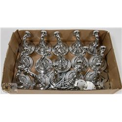 LOT OF 15 CHROME HOOKS