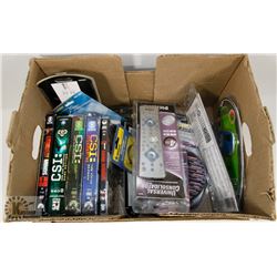 FLAT WITH ASSORTED CABLES, FM RADIO AND UNIVERSAL