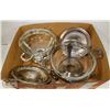 Image 1 : TWO BUFFET CHAFING DISHES, FOOD WARMERS WITH PYREX