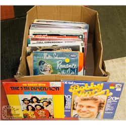 BOX OF RECORDS INCLUDING 78 RPM FROM 30-50S