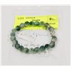 Image 1 : #80- NATURAL CHALCEDONY BEAD BRACELET