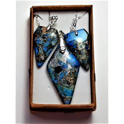 22)  BLUE SEA SEDIMENT JASPER SET