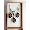 Image 1 : 18)  SILVER & GENUINE GARNET SET OF