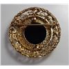 Image 2 : 15)  VINTAGE GOLD TONE & BLACK CRYSTAL